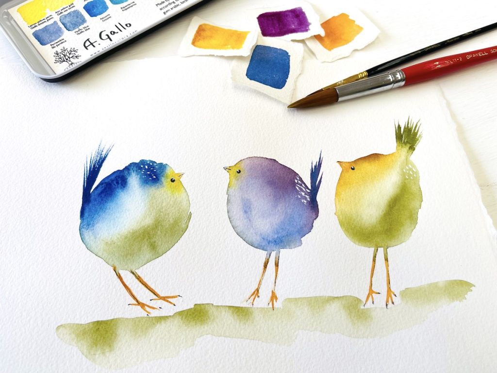 How to Paint Birds in Watercolor (tips from a beginner)