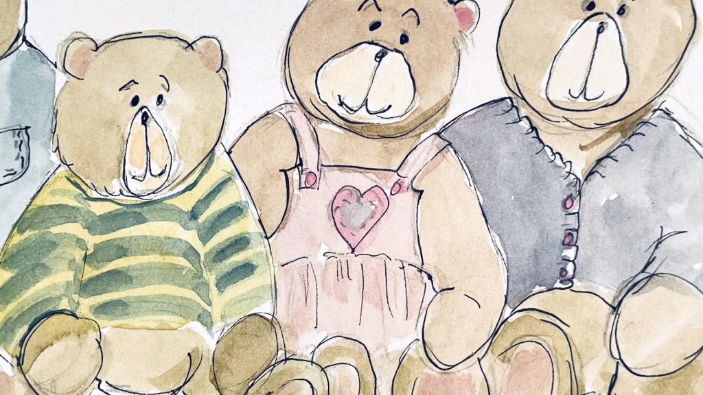 bear family drawing