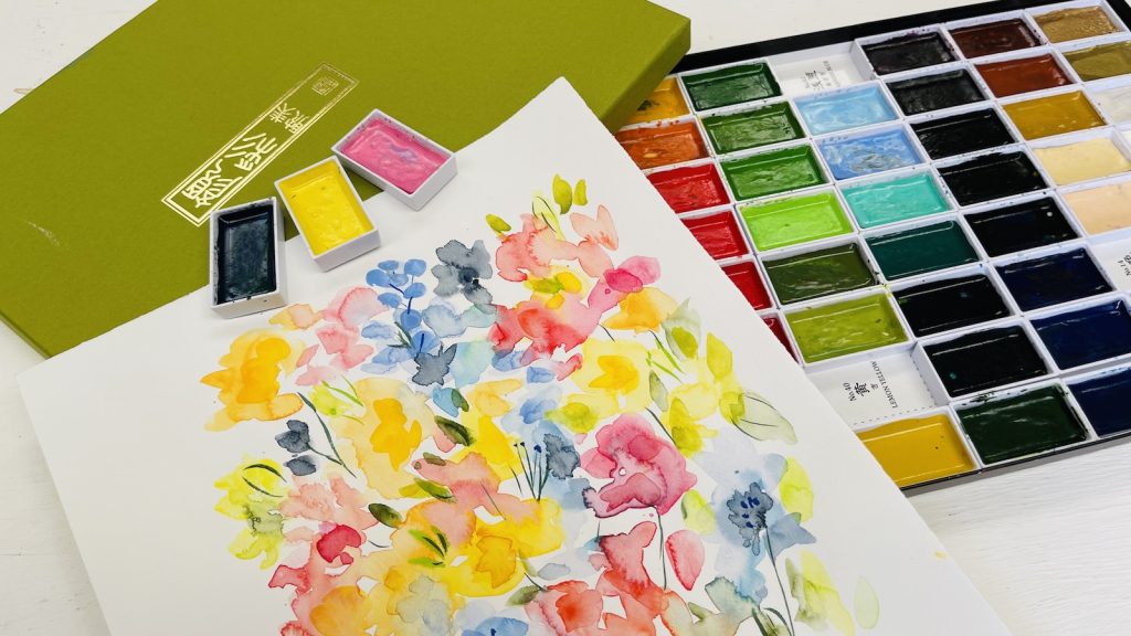 Watercolor Review: Akashiya Gansai and Kuretake Gansai Tambi - The