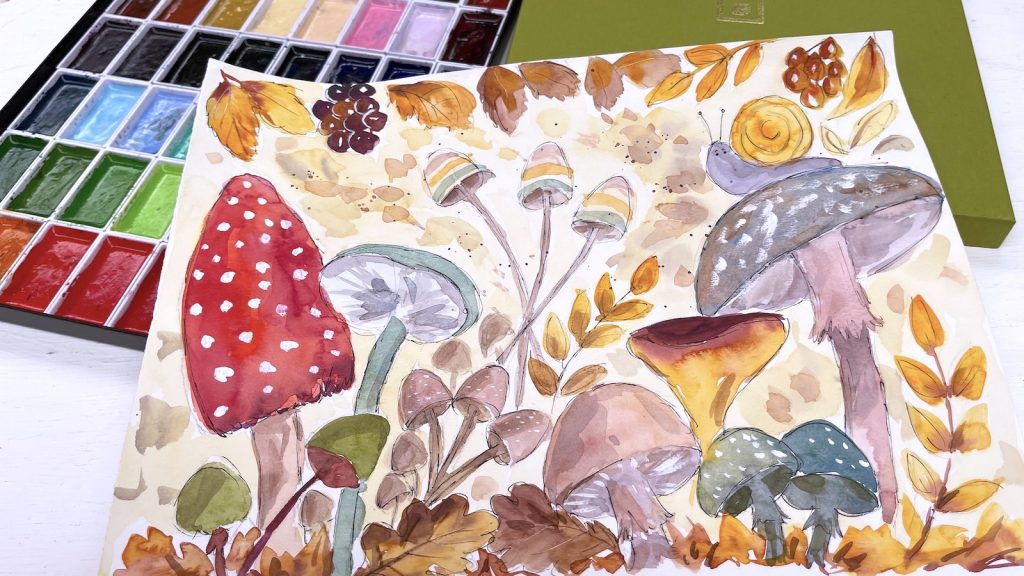 Whimsical Mushroom Forest Diane Antone Studio