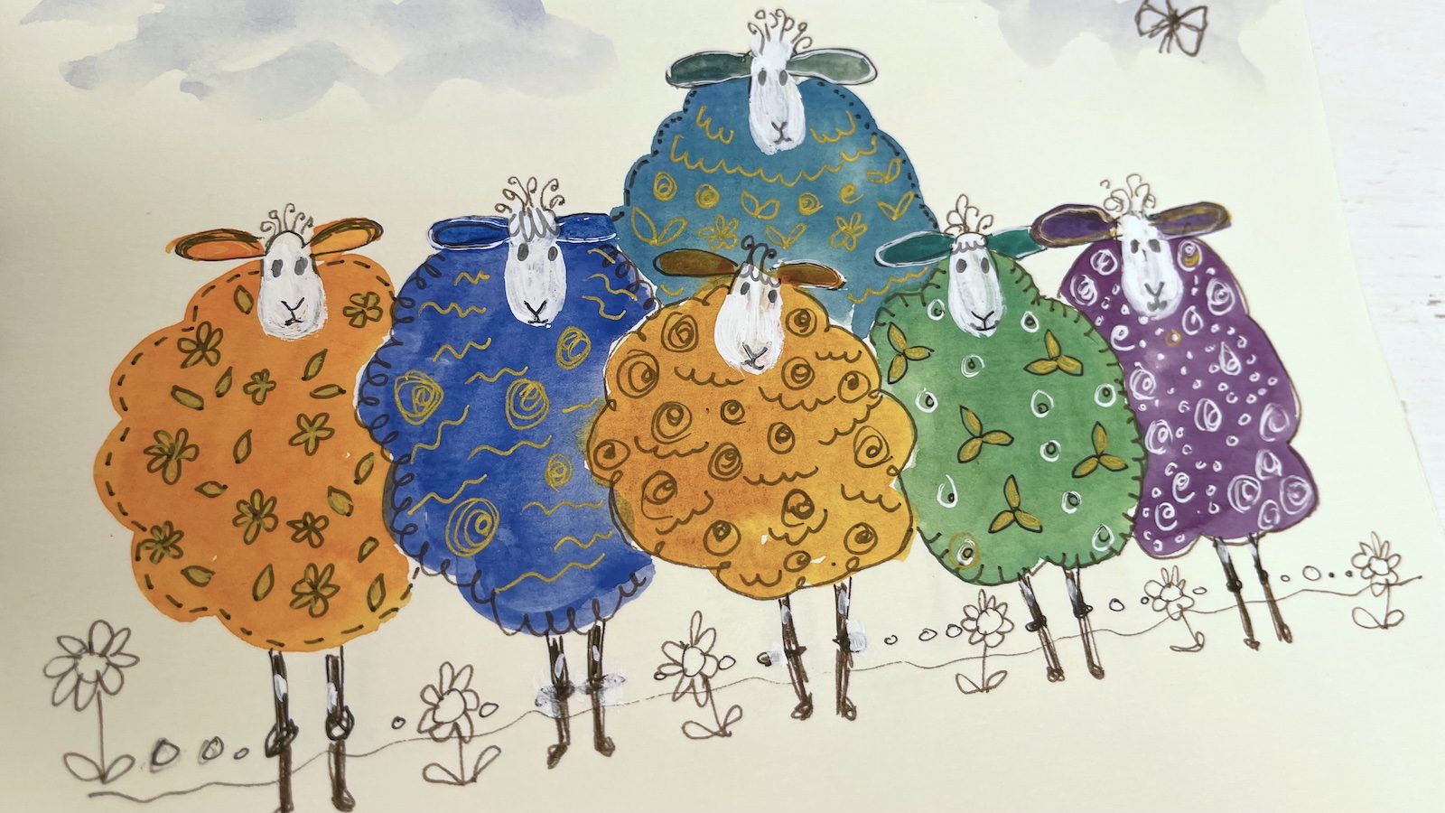 sheep painting kids