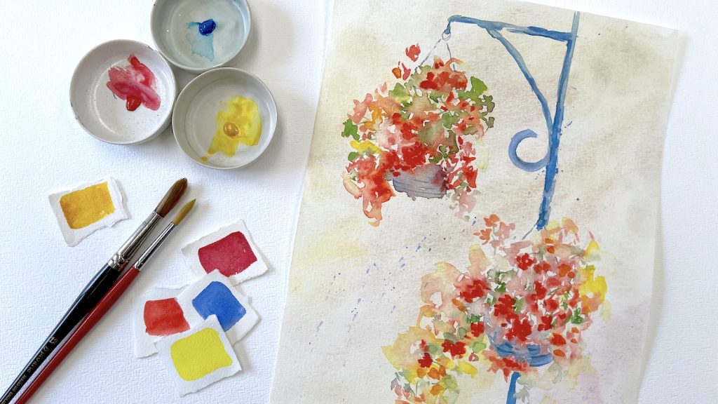 how to paint abstract watercolor flowers