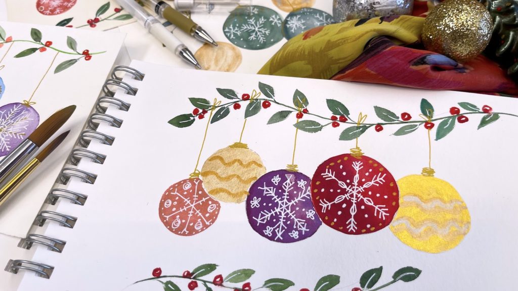 easy christmas card paintings