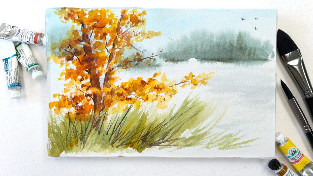 fall watercolor