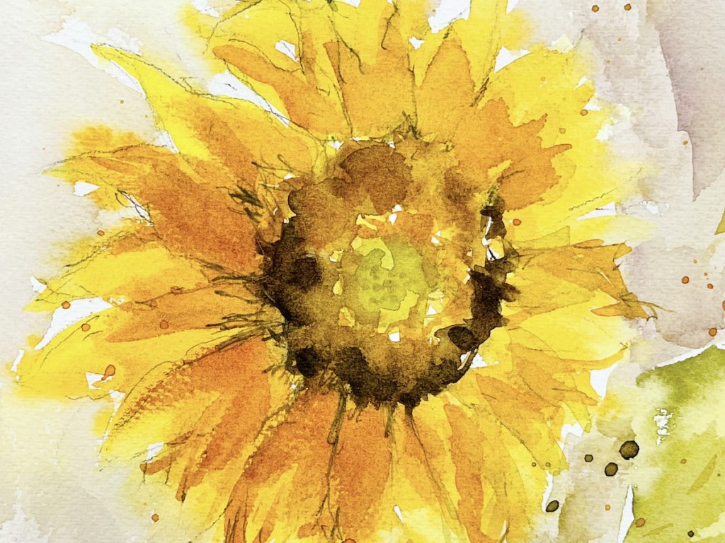 My Latest Watercolor painting of loose yellow flowers. If you are