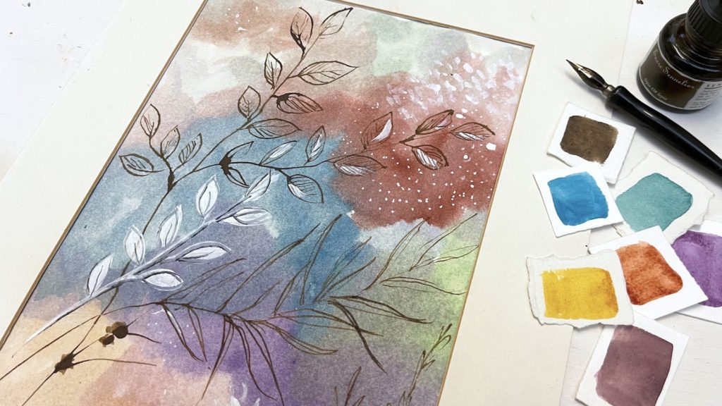 simple abstract watercolor paintings