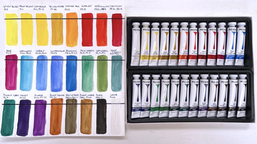 MIYA Watercolor Review - Solid Water Colors Palette - Doodlewash®