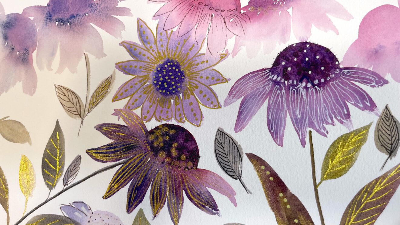 Letting the Water do the Work: Painting Blobby Blooms!