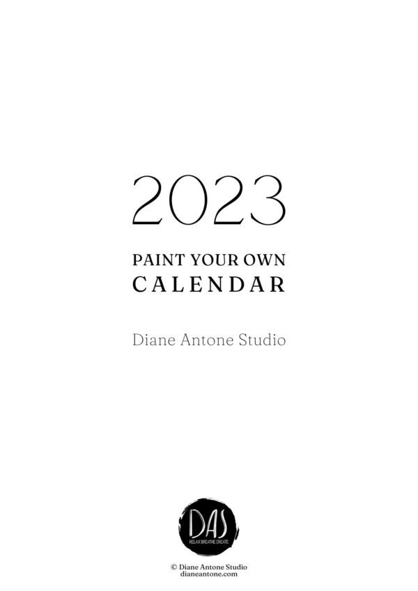 2023 Paint Your Own Calendar