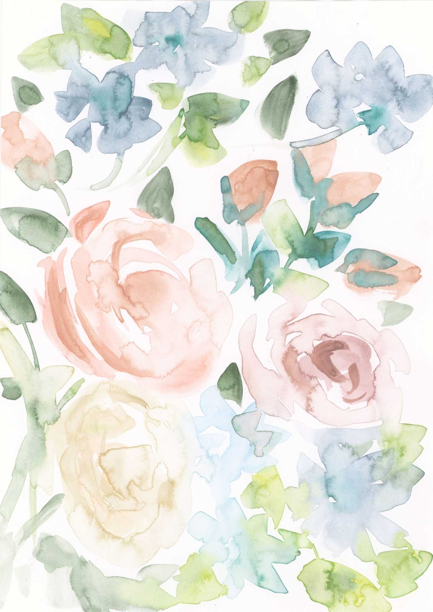 Art Nouveau Florals Reverse Coloring Book - Image 5