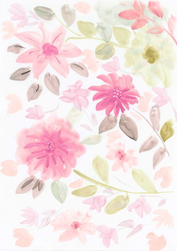 Art Nouveau Florals Reverse Coloring Book - Image 3