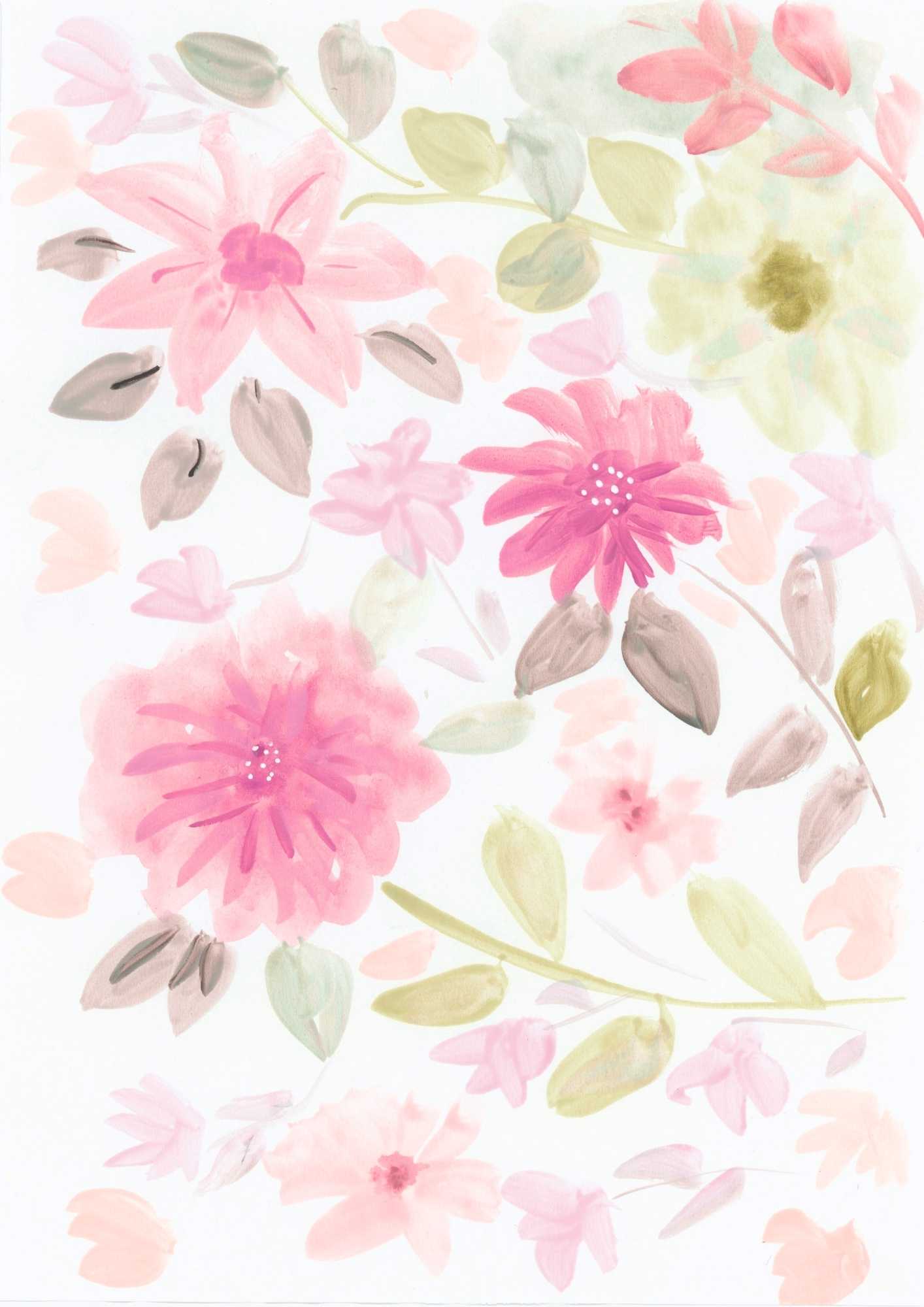 Art Nouveau Florals Reverse Coloring Book - Image 3