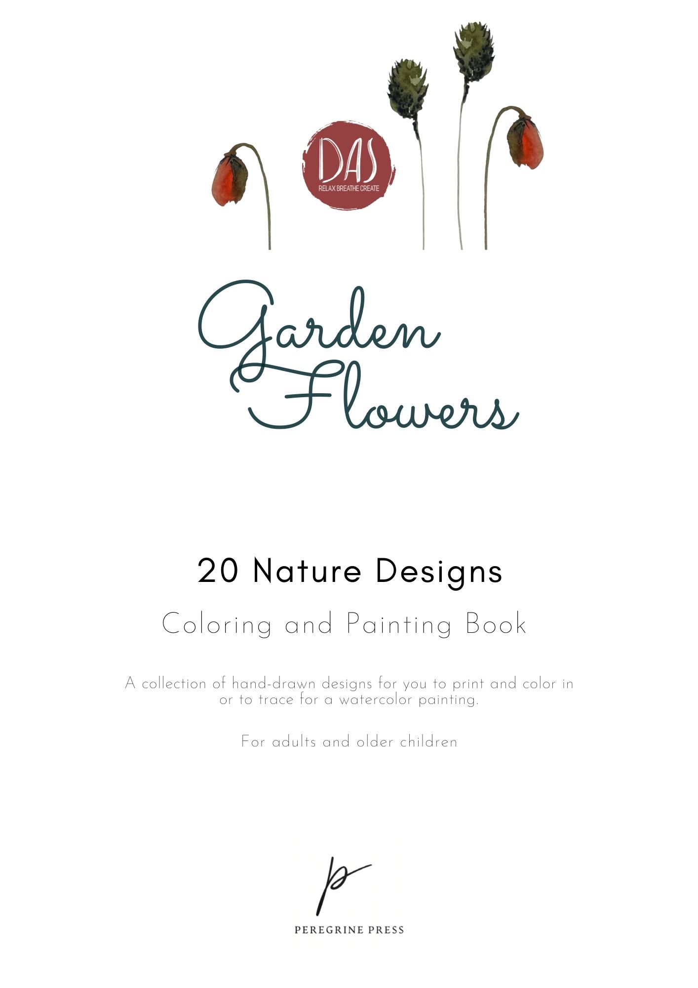 NATURE Adult Coloring Book: Animals, Flowers and Garden Designs