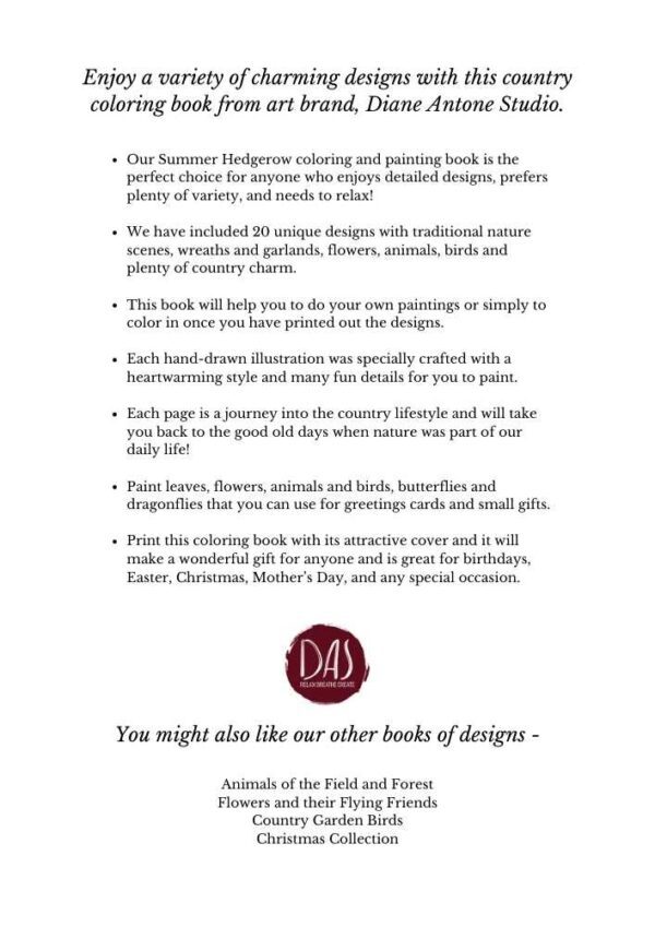 Summer Hedgerow Coloring Book - Image 4