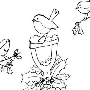 Garden Robins with Bokeh Sketch