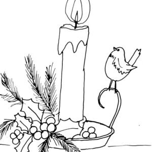 Christmas Candlestick Sketch