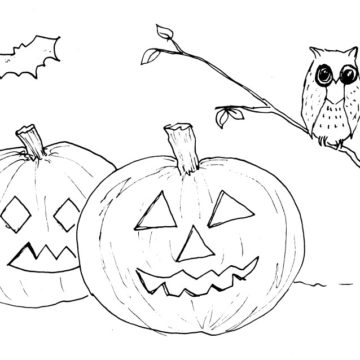 Jack o'Lantern Halloween Pumpkins Sketch