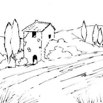 Italian Landscape Sketch