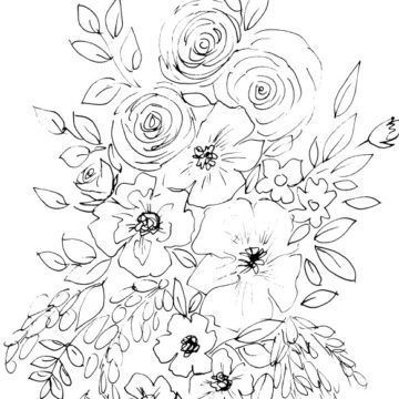 Summer Bouquet Sketch