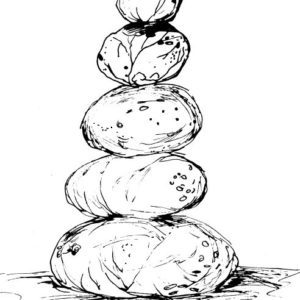 Stack of Beach Stones Sketch