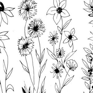 Five Floral Bookmarks Sketch
