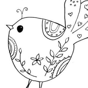 Whimsical Bird Sketch II