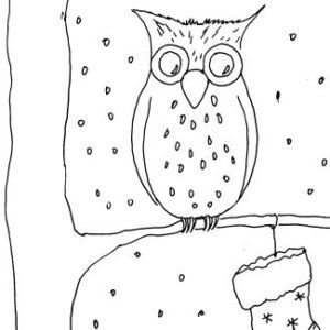 Christmas Critters Owl Sketch