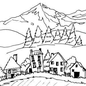Whimsical Village Sketch II