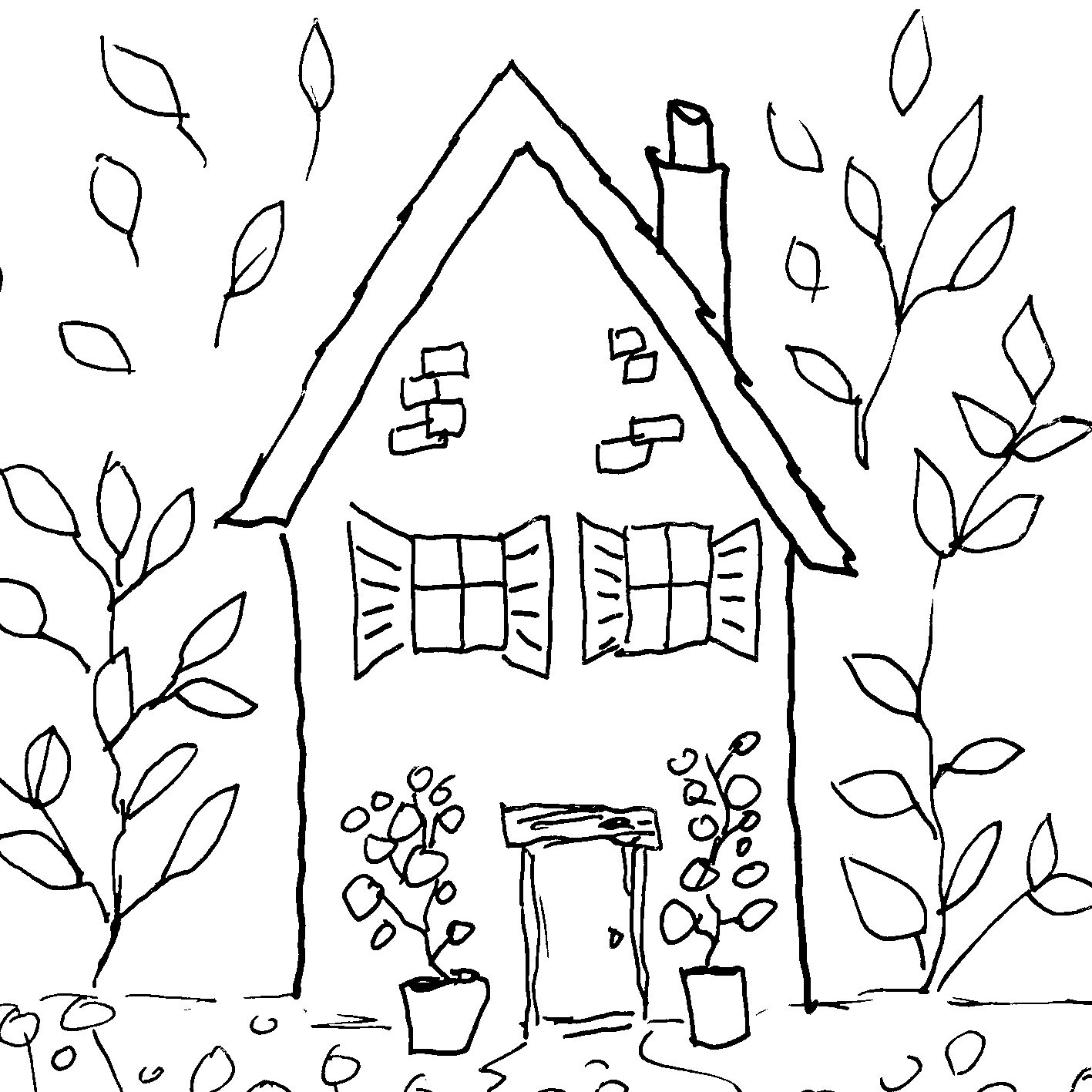 Tiny Cottage Sketch