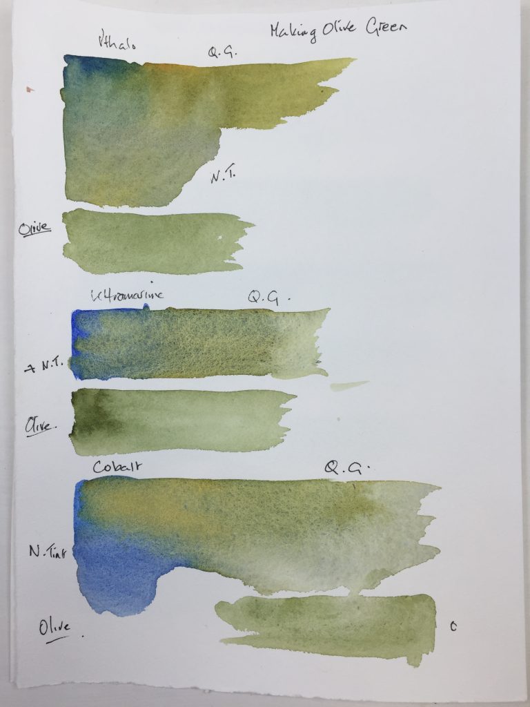 Mixing Greens in Two Steps - Jackson's Art Blog