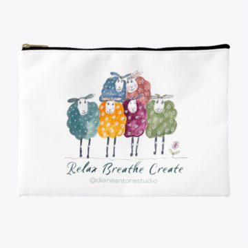 Relax Breathe Create - Sheep: Accessory Pouch