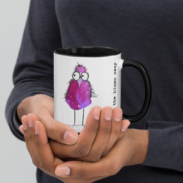 Purple Blobby Birds #paintabirdaday Mug - Image 2