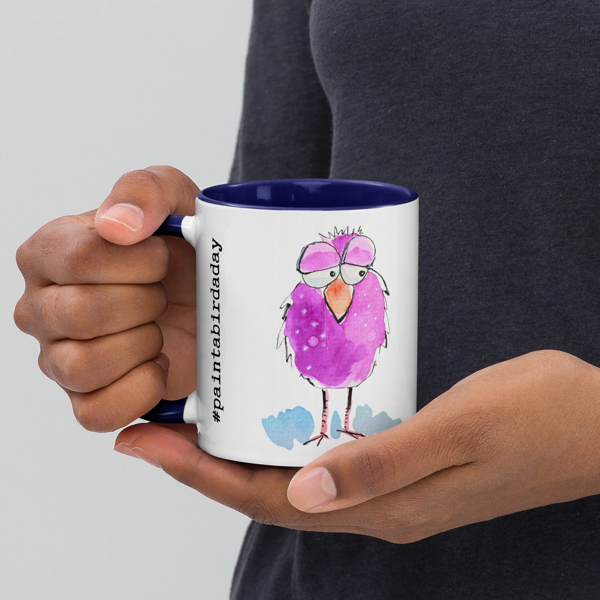 Purple Blobby Birds #paintabirdaday Mug