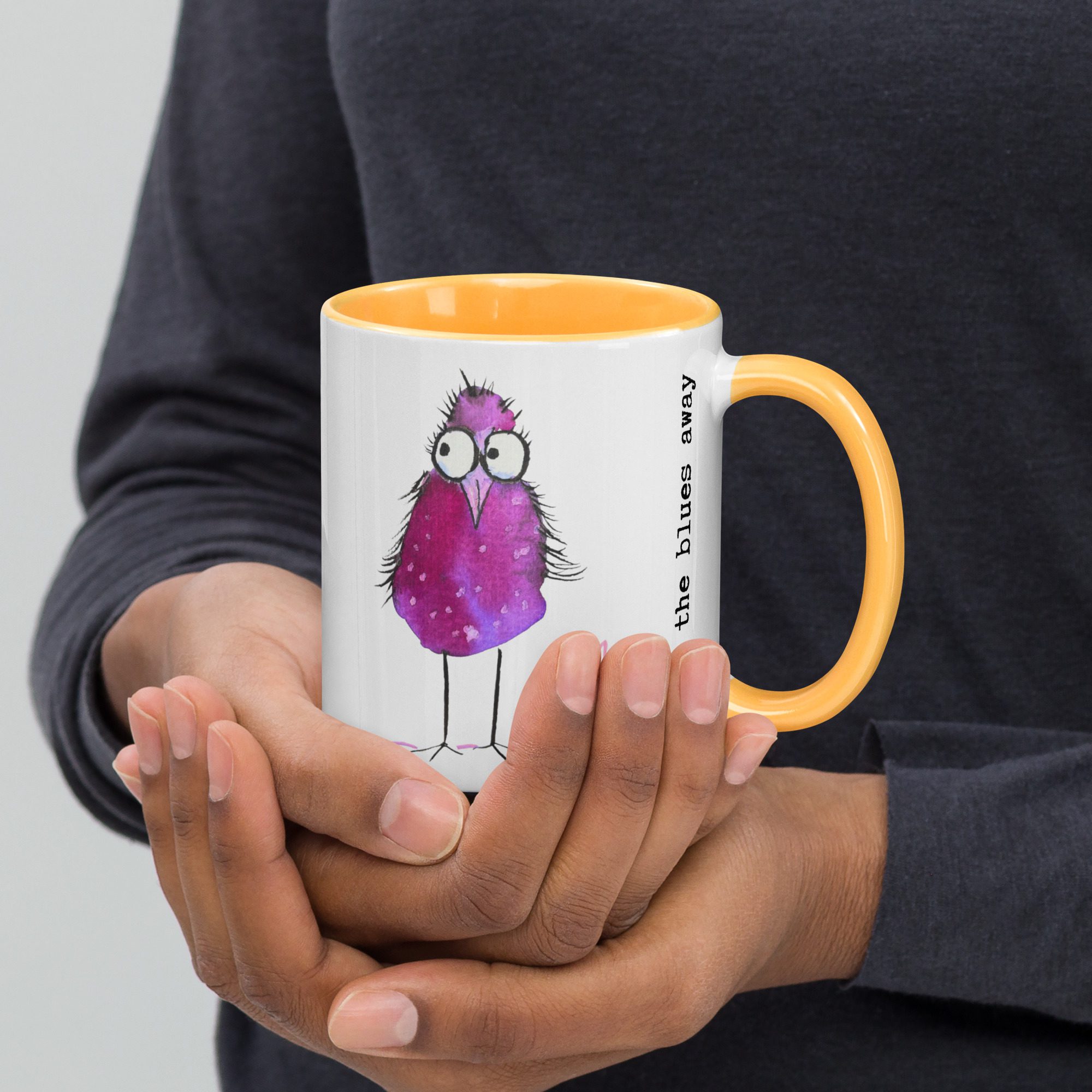 Purple Blobby Birds #paintabirdaday Mug - Image 7