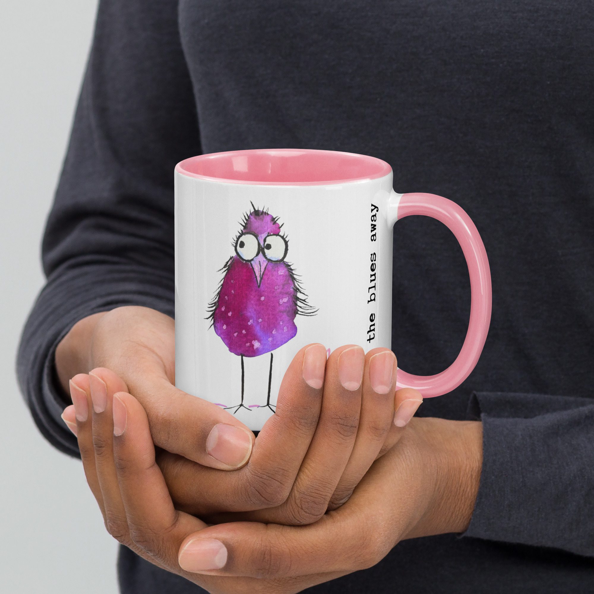 Purple Blobby Birds #paintabirdaday Mug - Image 5